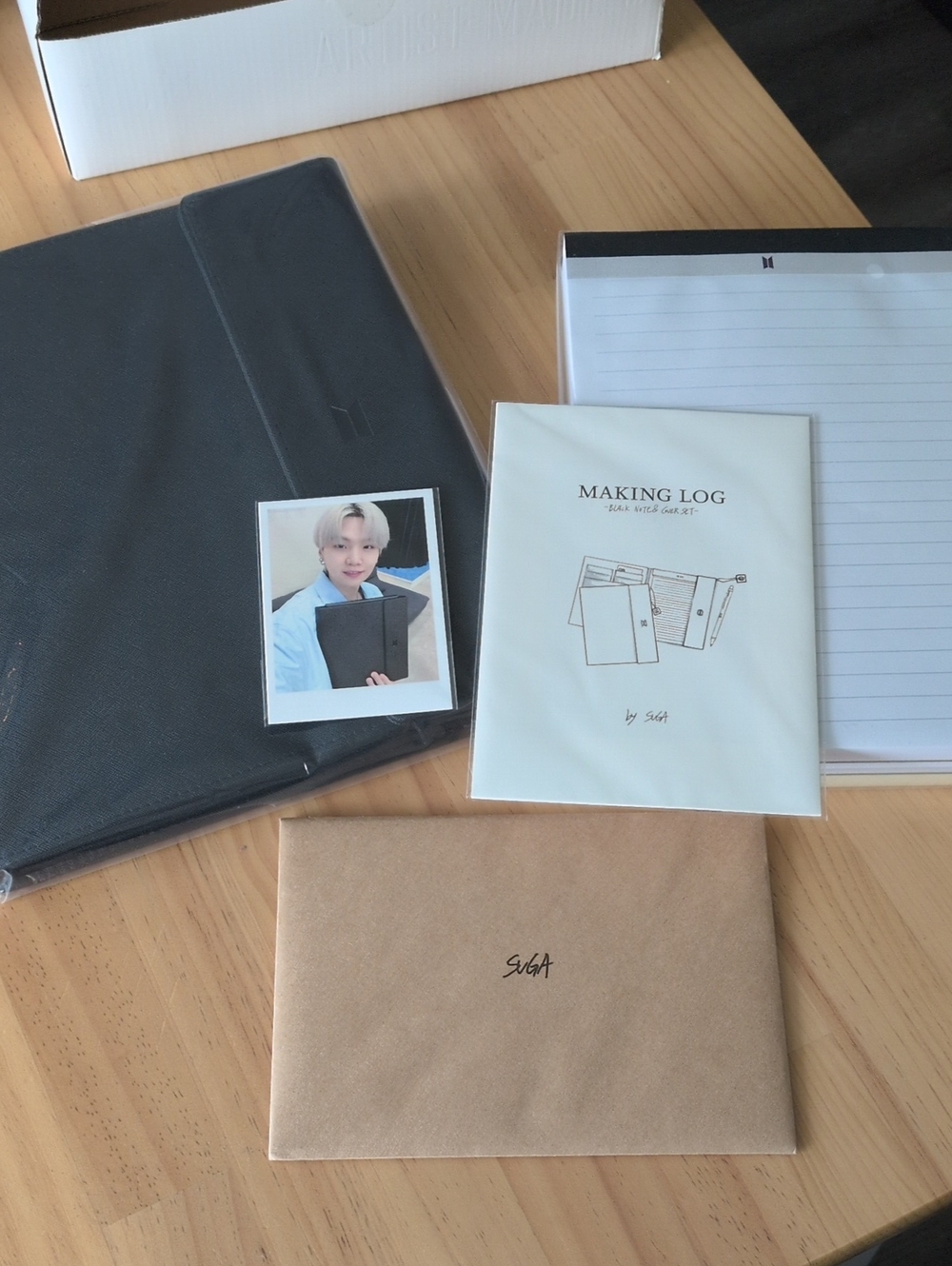 BTS Artist Made Suga Black Note & Cover Set
